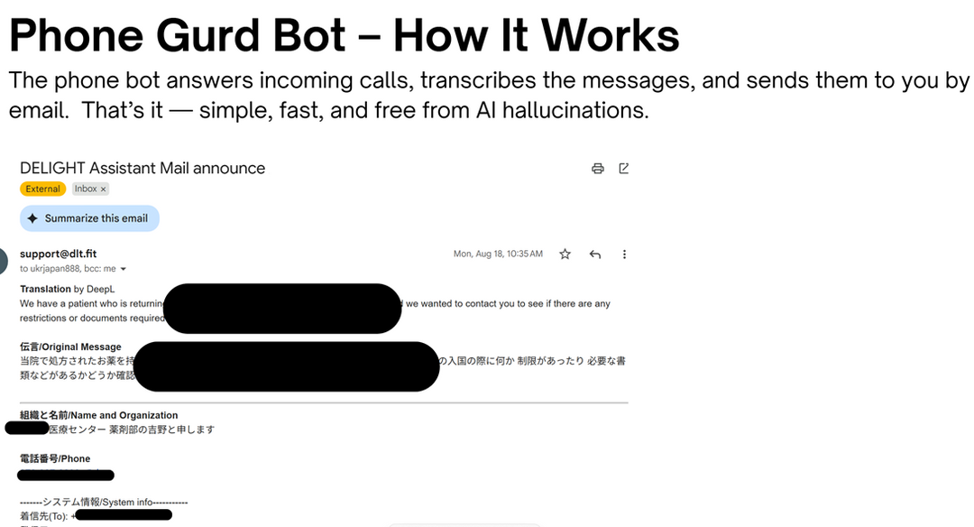 Phone Guard Bot – Reception Junior